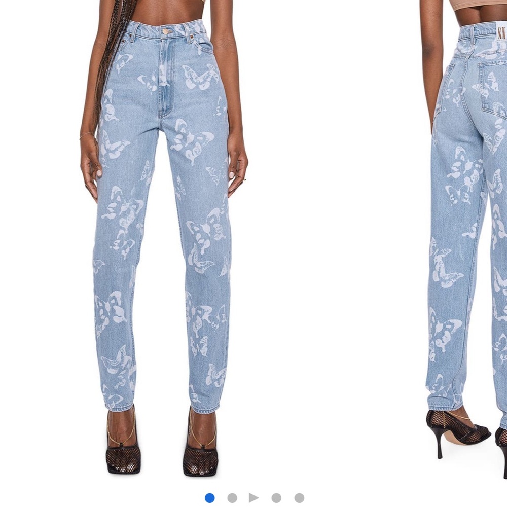 New MOTHER Butterfly Straight Jeans